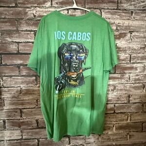 Los Cabos Graphic T Shirt Beachhouse Green Dog Tee XG XL